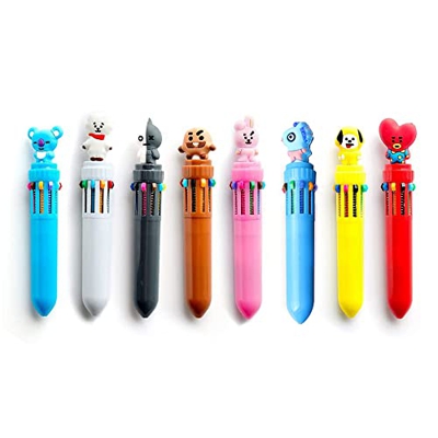 8 Piezas Bolígrafo, Bolígrafo Multicolor, Bolígrafos Retráctiles, Bolígrafo Creativo, 10 En 1, Bolígrafo De Dibujos Lindo Creativo, Para Oficina, Útil