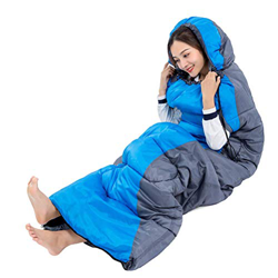 Saco de Dormir Tipo sobre Impermeable Saco de Dormir portátil Ligero y cálido para 4 Estaciones con Saco de compresión - Libera Tus Brazos y pies, par características