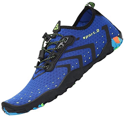 Zapatos de Agua Hombre Zapatillas para Nadar Escarpines Natacion Verano Calzado para Surf Liviano Azul 43 EU