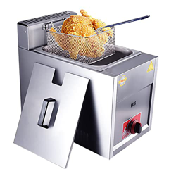 ZYFC Freidora Profunda con 1-2 Canastas y Tapas, Freidora de Gas Comercial, Equipo de Cocina de Restaurante para Papas Fritas, Fácil de Limpiar (Size  en oferta