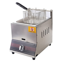 Freidora, Freidoras de Gas Comercial, Freidora de Acero Inoxidable con 1-2 Cestas de Freidora, Olla de Aceite Extraíble Portátil y Control de Temperat precio