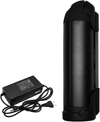 HJXX Bateria Bicicleta Electrica Batería Ebike de 36V 10AH Litio de Litio El Tipo de Botella de batería de Bicicleta eléctrica con Cargador y Soporte 