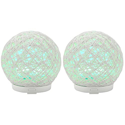 Veemoon USB Mini Aromaterapia 2 Piezas Aromaterapia Difusor Aromaterapy Mimbre Difusor Automóvil Difusor de Aceite Esencial Difusor Ratán Bola