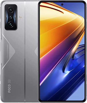 Teléfono Poco F4 Gt 5G. Color Plata (Knight Silver) 128 GB de Memoria Interna, 8 GB de RAM, Pantalla AMOLED de 6,67".Cámara de 64MP, Batería de 4700 m