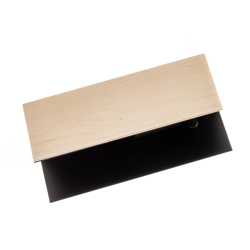 Aplique Carlo K1 Black con pantalla de madera características