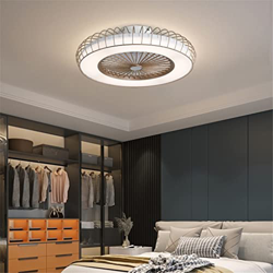 N/A LED Ventilador De Techo Con Aplicación Ligera Y Control Remoto For La Velocidad De La Velocidad Del Vientos Del Dormitorio Ajustable De La Lámpara en oferta