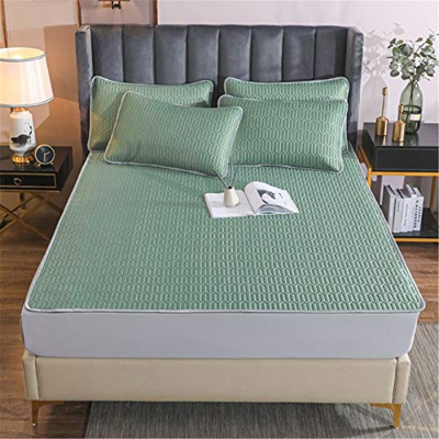 HCZS Colchoneta De Mimbre para Dormir De Verano, Colchoneta Suave De Látex De Aire Acondicionado De Tres Piezas con Colchoneta De Látex De Impresión D