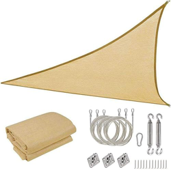 Tela Triangular de Sombra Sombra, Sombra Sun Shade Canopy HDPE UV Bloque Tela Transpirable Sombrilla Tela con Kit de fijación for Piscina de jardín -  precio