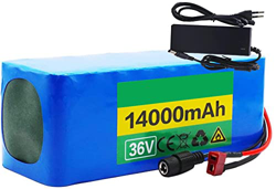 stdpcxz 500W Batería De Alta Potencia, 36V 10S4P 14Ah 18650 Batería De Bicicleta Eléctrica para Monociclo Eléctrico De Auto Equilibrio Scooter E-Bike, en oferta