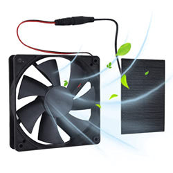 Ventilador Alimentado por Panel Solar, 5 V, 3 W, 4,7 Pulgadas, Mini Ventilador Impermeable, Ventilador de Escape Alimentado por Energía Solar para Inv en oferta