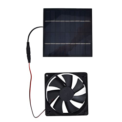 DERCLIVE Ventilador de escape accionado solar 10W doble ventiladores impermeable panel solar ventilador kit para gallineros características