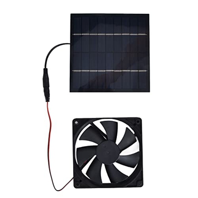 DERCLIVE Ventilador de escape accionado solar 10W doble ventiladores impermeable panel solar ventilador kit para gallineros