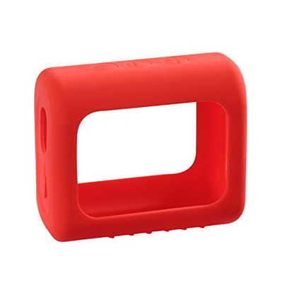 WERICO Funda de silicona para JBL go 3 Altavoz Bluetooth portátil impermeable, manga protectora ultraligera portátil con mosquetón (rojo)