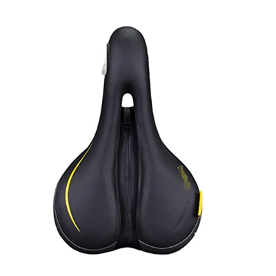 ZHOUFENG Asiento de Bicicleta Bicicleta Saddle Pro Saddle Wide Comfort Soft Cushion Bike Asiento De Bicicleta Men Acolchado For Bicicleta PU Cuero Sad