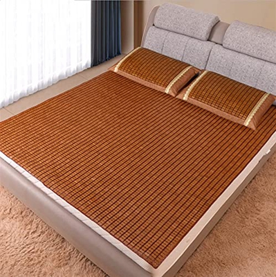 HCZS Cool Summer Colchoneta Plegable de bambú para Dormir Colchoneta de bambú carbonizada Transpirable Mahjong Colchón Cool Summer Sleeping, Lattice S
