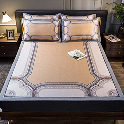 Estera De Mimbre para Dormir De Verano, Estera De Mimbre De Impresión Digital Estera De Seda De Hielo Lavable De Estilo Europeo De Tres Piezas,D,15020 características