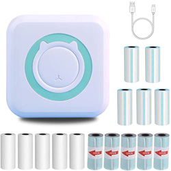 Impresora Portatil, Mini Impresora Térmica para Movil Inalámbrica, Impresora Fotográfica Bluetooth, Impresora para Foto Etiqueta Nota con 15 Rollos de en oferta