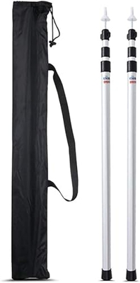 DACUN Postes de Lona telescópica, Polos de Camping for Tarp Tarjetas Tarjetas Pórchos Sun Sails Tarpaulin Headroom Aluminio Ajustable Telescopio 90-23