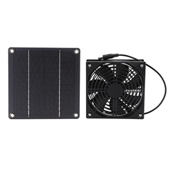 minifinker Ventilador de Ventilador Alimentado por Panel Solar, Ventilador de Escape de Invernadero de Temperatura Más Baja Aire Fresco Fácil de Usar  características