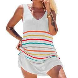 Vestido de Playa Verano Corto para Mujer Suelto Ropa de Playa Bohemio Pareos Playa Traje de Baño Vestido Elegante Crochet Camisolas Playa Borla Bikini características