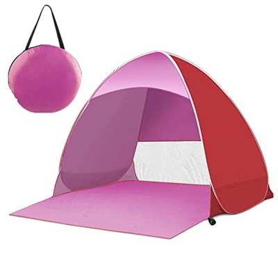 Rayblow 3-4 Personas De La Carpa De Playa Sol-Configuración Rápida Y Liviana Canopía UV De Protección Solar con Bolsa De Transporte para Niños Adultos