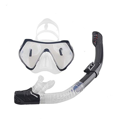 QHYTL Máscara de Buceo Profesional, Snorkel, Gafas antivaho, Conjunto de Gafas, Equipo de Piscina de Pesca de Silicona, 6 Colores para Adultos