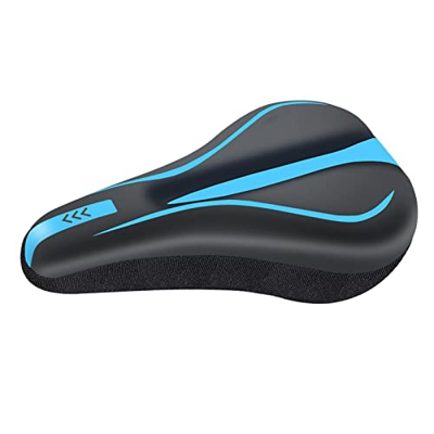 Ruilonghai Funda de cojín para sillín de Bicicleta,Cojín de Asiento de Ciclismo Que Absorbe los Golpes - Almohadilla de Bicicleta Resistente a la abra
