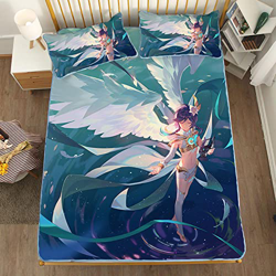 ACOSDARY Impacto de Genshin: barbatos Colchón, Microfibras de impresión 3D Alfombrilla de seda de hielo de anime, almohadilla de enfriamiento de veran precio