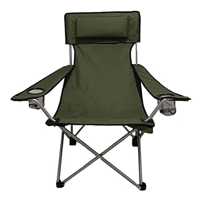 FMOPQ Silla Plegable para Exteriores, Silla de Campamento, Silla de Playa con portavasos, Silla para Acampar al Aire Libre, reposabrazos, Taburete Mul