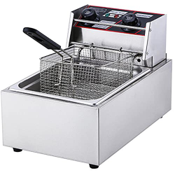 Freidora Profunda de Acero Inoxidable de 2500 W, 6 litros, Perilla de Temperatura de un Solo Cilindro, freidora eléctrica con función de sincronizació características