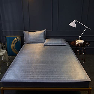 HCZS Estera de enfriamiento de Seda de Hielo de Verano, colchón de Dormir Suave y Plegable, Almohadilla de Aire Acondicionado Lavable para Dormitorio,