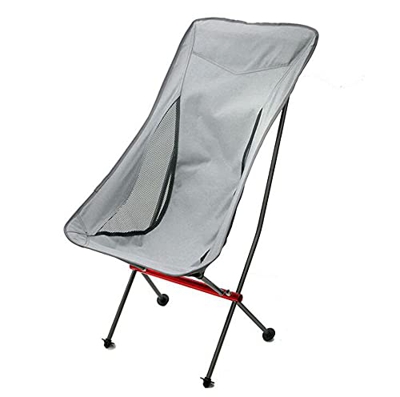 Silla plegable para acampar Asiento liviano portátil Silla de playa con respaldo alto de aluminio con bolsa de transporte, resistente 300 kg, solo 1.3