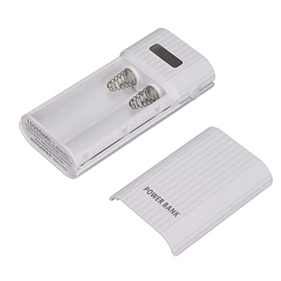 2X 21700 Estuche de Cargador de Batería, ABS Estuche Exterior de Cargador de Batería Normal, Entrada de 3 Puertos Kit de Banco de Energía USB DIY, Car