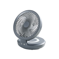 RJJ Desktop Small Fan USB Recargable Pequeño Mini Estudiante Dormitorio Desktop Oficina Cama Portátil Sacudida Cabeza Portátil Plegable Circulación Gr precio