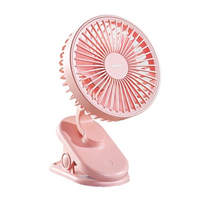 RJJ Oficina Dormitorio pequeño Ventilador Mini portátil Estudiante portátil Recargable Ventilador de Escritorio Cama Silencio pequeño Clip de Escritor