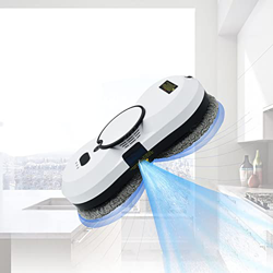 Hengqiyuan Robot Limpiacristales con Función Spray, Limpiacristales EléCtrico con Mando a Distancia, Potencia de Aspiración 2800 Pa, Sistema Inteligen características