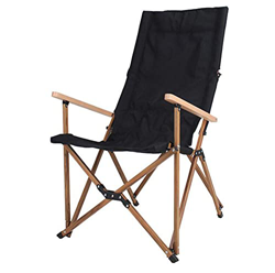 Silla de playa, silla plegable de tubo de aluminio reforzado con grano de madera, silla portátil para acampar al aire libre, ideal para césped y depor características