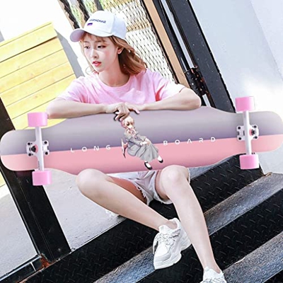 Xinduolei -Skateboard Maple Long Board Beginner Brush Dance Board Dance Profesional for Adultos Scooter de Cuatro Ruedas (Color : J)