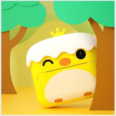 GUBAOPQLA Cámara Infantil instantánea-Digital, Impresora Térmica, Juguete para Niños Regalos Cámara De Vídeo A Prueba Incluye de Regalo 3 Rollos de Pa