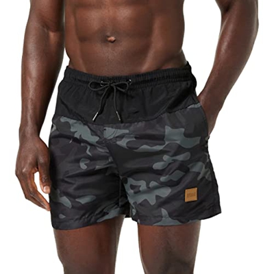URBAN CLASSICS Bañador para Hombre Estilo Moderno, Bermudas Cortos, Shorts de Baño para Natación de Secado Rápido adapto para las Vacaciones, Tallas X