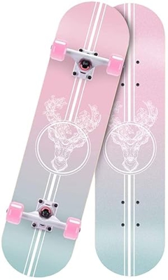 Xinduolei -Skateboard Scooter Skater Deck Skateboard Board Board Board Boys Adult Boys and Girls Professional Skateboard (Color : A)