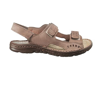 ESTRO Sandalias Hombre Verano Cuero - Chanclas Hombre Sandalias Hombre Cuero con Suela Goma Antideslizante s2 (43 EU, Beige)