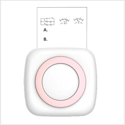 GUBAOPQLA Mini Pocket Impresora Térmica inalámbrica Bluetooth, Mini Impresora Portátil Recibos Pegatinas para para Fotos en Blanco y Negro, Bullet Jou