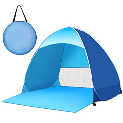 Rayblow 3-4 Personas De La Carpa De Playa Sol-Configuración Rápida Y Liviana Canopía UV De Protección Solar con Bolsa De Transporte para Niños Adultos en oferta