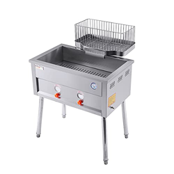ZYFC Freidora a Gas Comercial, Freidoras INOX, con Tapa y Patas Telescópicas Removibles, Gran Capacidad 25L, para Restaurante Comercial, Restaurante d precio