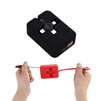 ToatlHeal Three In One Charging Cable Roll, Mobile Phone Charger 3 In 1 Fast Charging Micro USB Data Cable, Multi Charging Cable For Cell Phones, Tabl
