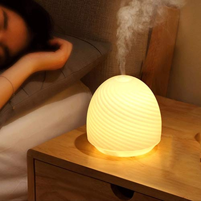 Humidificadores 200ml portátil humidificador, Mini humidificador de vapor frío con luz de la noche, humidificador personal Cerrado automáticamente, ul
