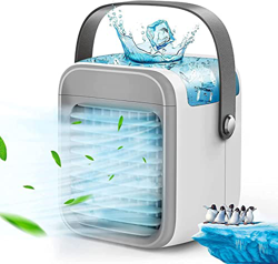 ZLZNX Mini Aire Acondicionado portátil, Ventilador Enfriador de Aire Recargable, Mini Aire Acondicionado Personal USB con Ventilador de refrigeración  características
