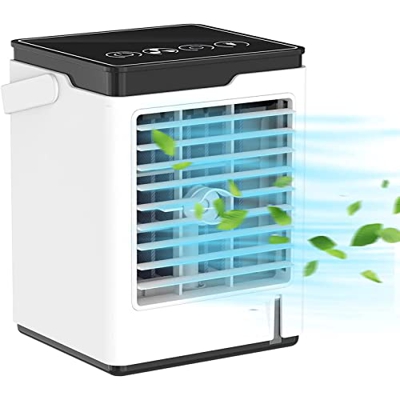 ZLZNX Aire Acondicionado portátil, Mini Enfriador de Aire Personal 3 en 1 Aire Acondicionado, humidificador de Aire Enfriador evaporativo Compacto