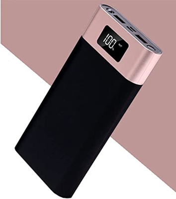 Banco de energía, Pantalla LED compacta, batería Externa con Salida Dual 2.1A, Banco de energía para teléfono móvil 2022,Oro